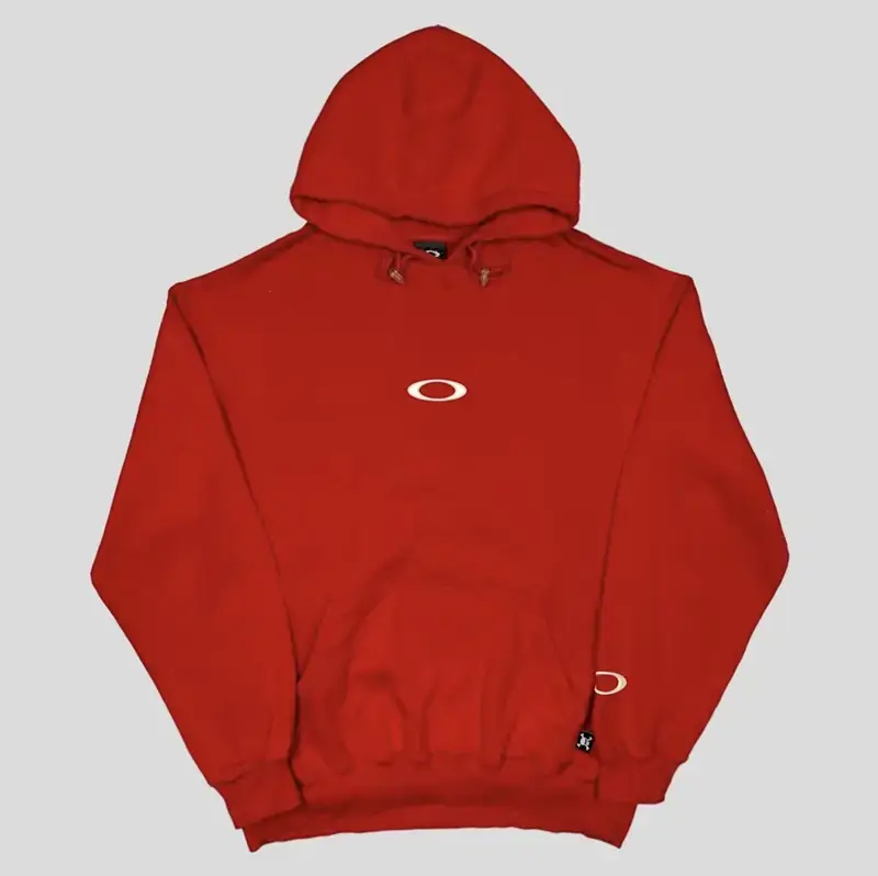 Oakley00SS daily basic logo short wide boxy hooded sweatshirt Clean Fit style VintageY2K