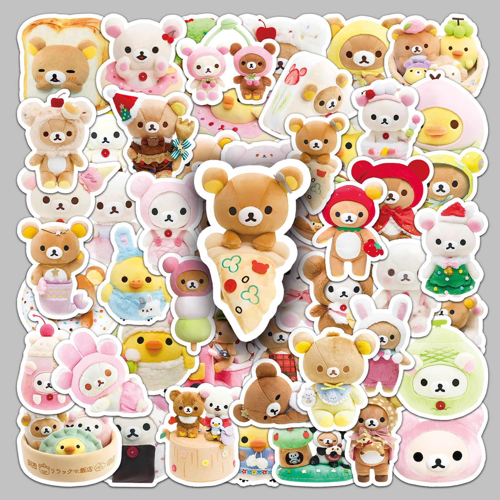 54 Cute Relaxed Bear Stickers Relaxed Bear Cartoon Animal Creative Waterproof Decoration Notebook Handbook Stickers