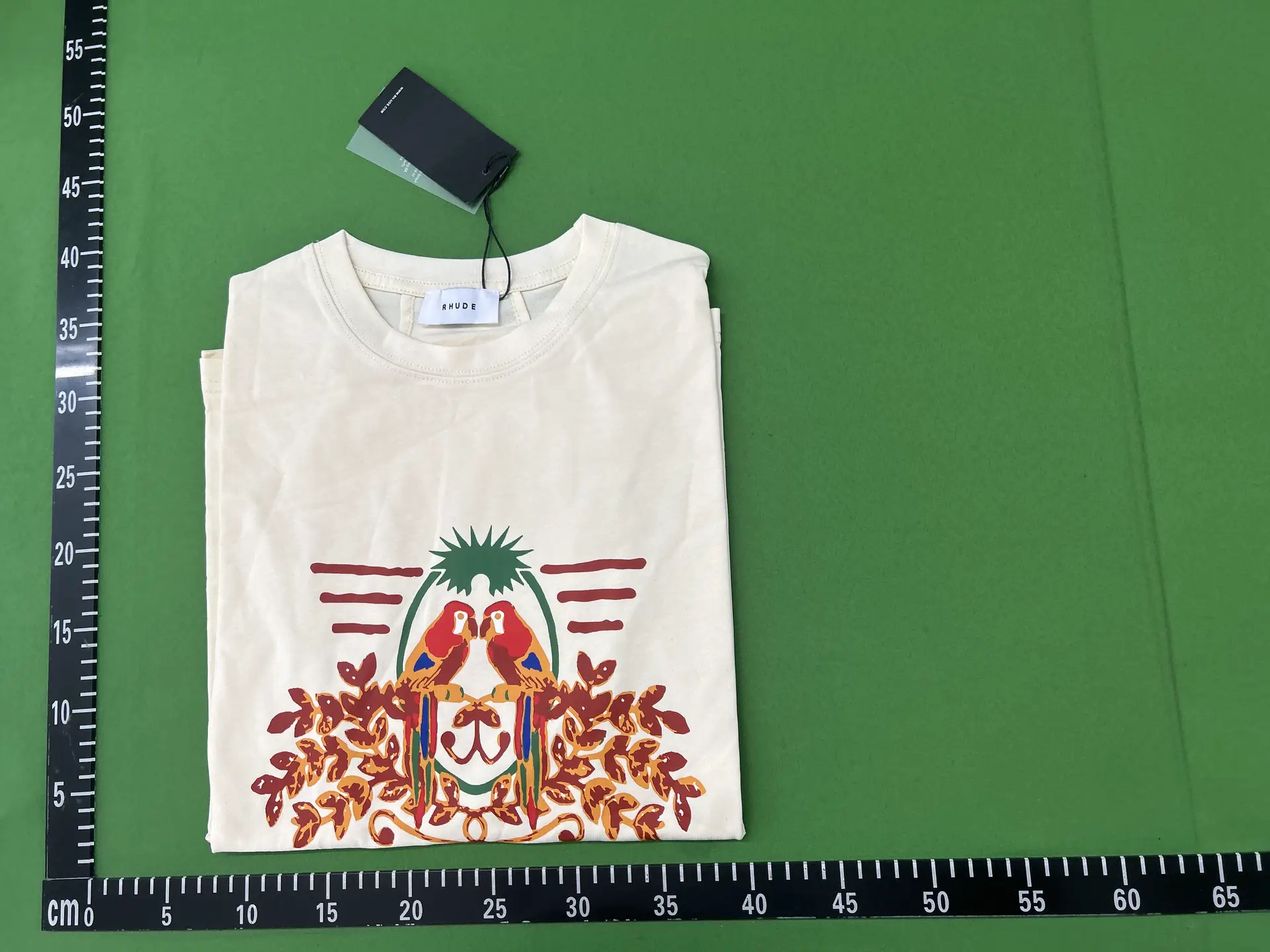 Cross-border Foreign Trade Special RHUDE Vintage Letter Poster Printing Summer New Couples Loose Short-sleeved T-shirt Trendy