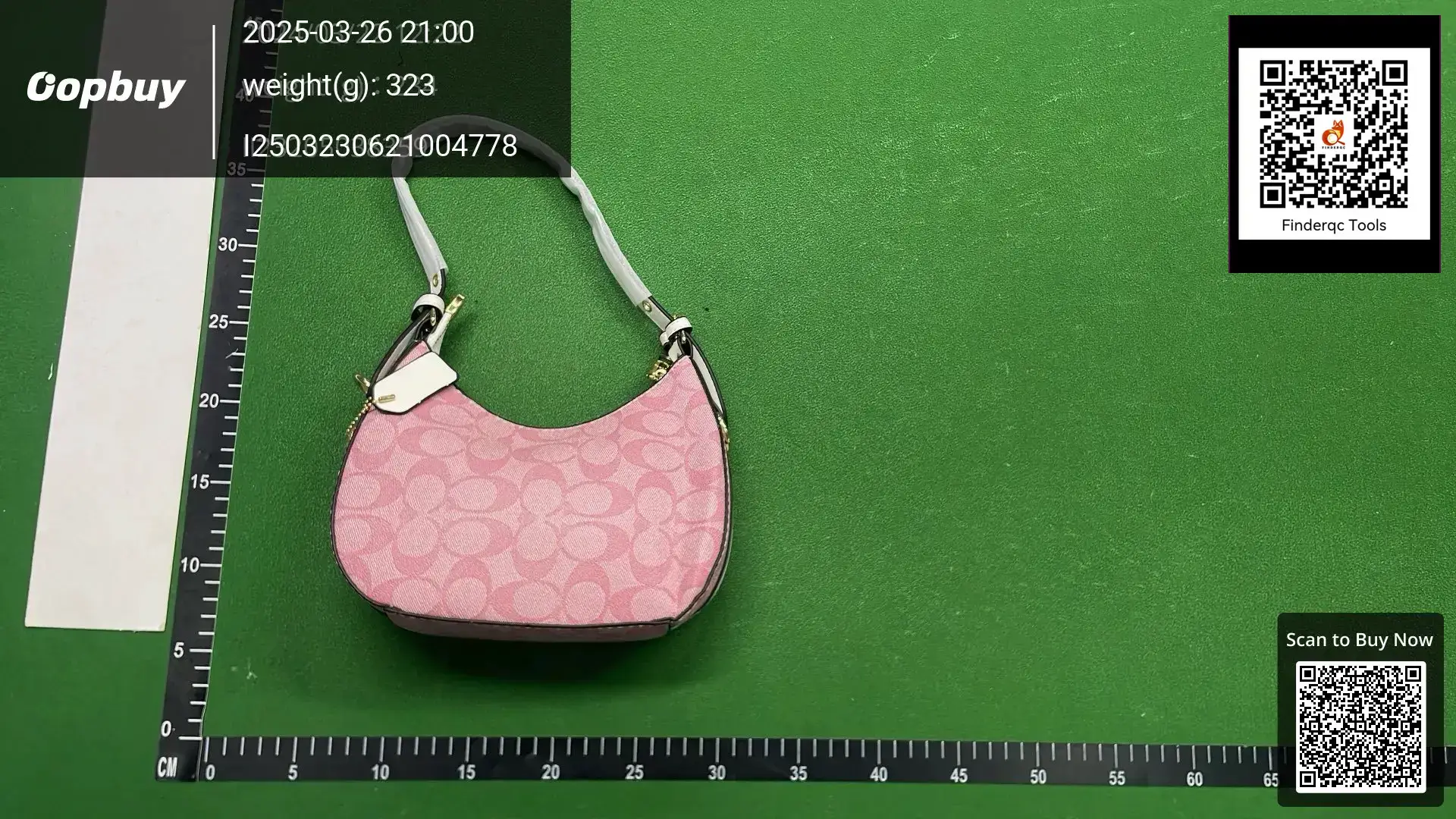 Coach Pink Signature Crescent Shoulder Bag