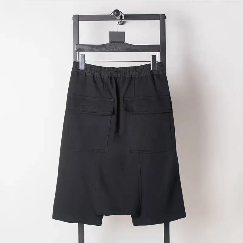 Classic Must-Have Item All Year Round, Medium-Thick Fleece Comfortable Five-Point Crotchless Harem Trendy Shorts Sweatpants for Men