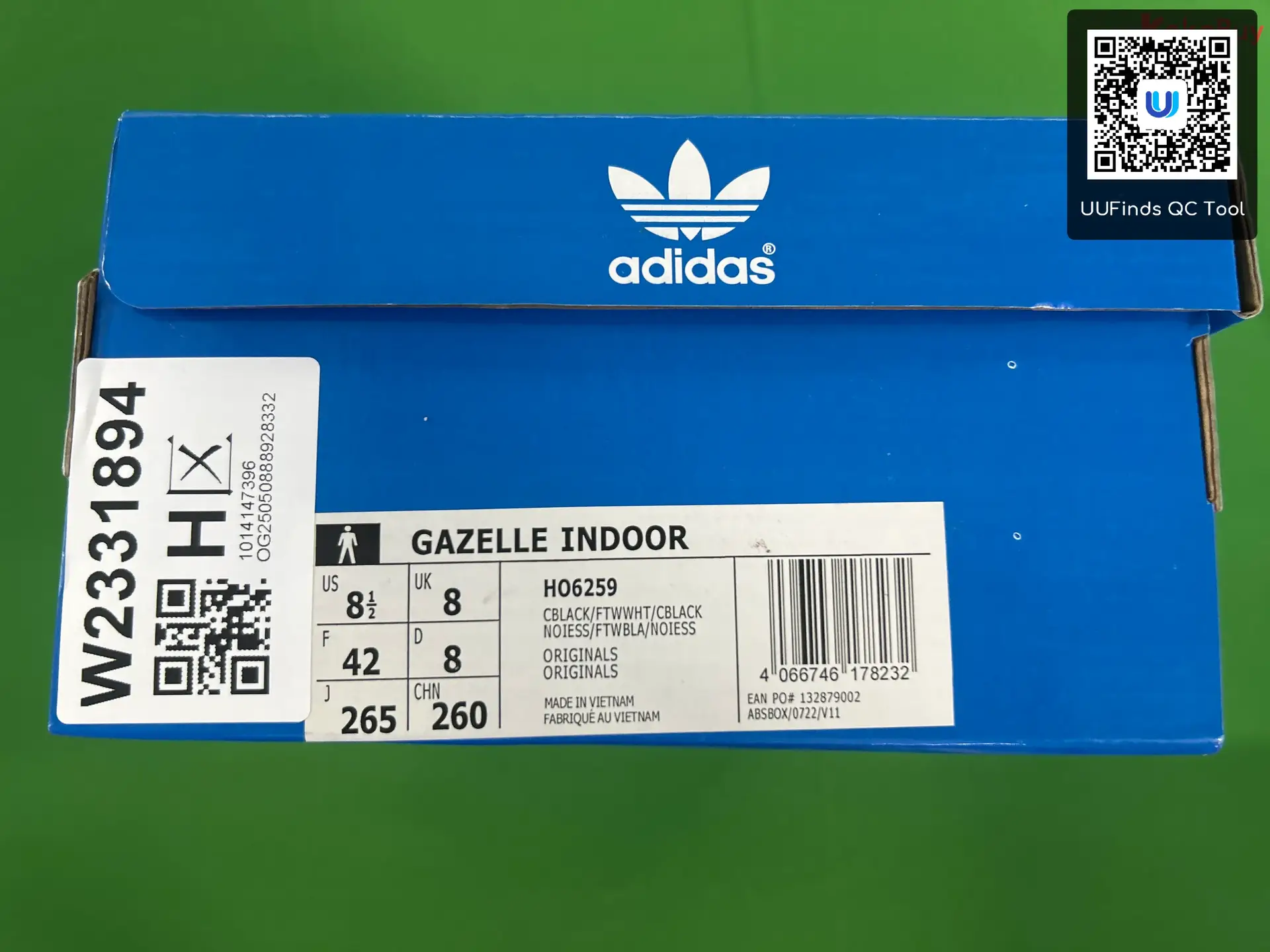 Adidas Gazelle Indoor CBLACK/FTWWHT/CBLACK