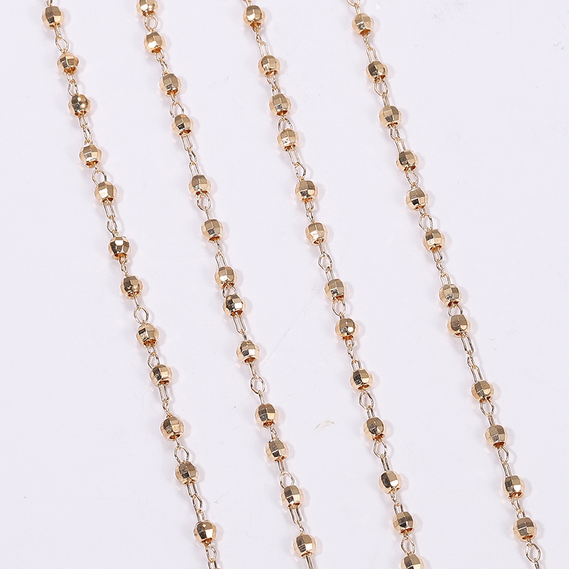 DIY Chain Copper Laser Bead Chain Hair Accessory Materials Tassel Hanfu Clothing Accessories Jewelry Parts
