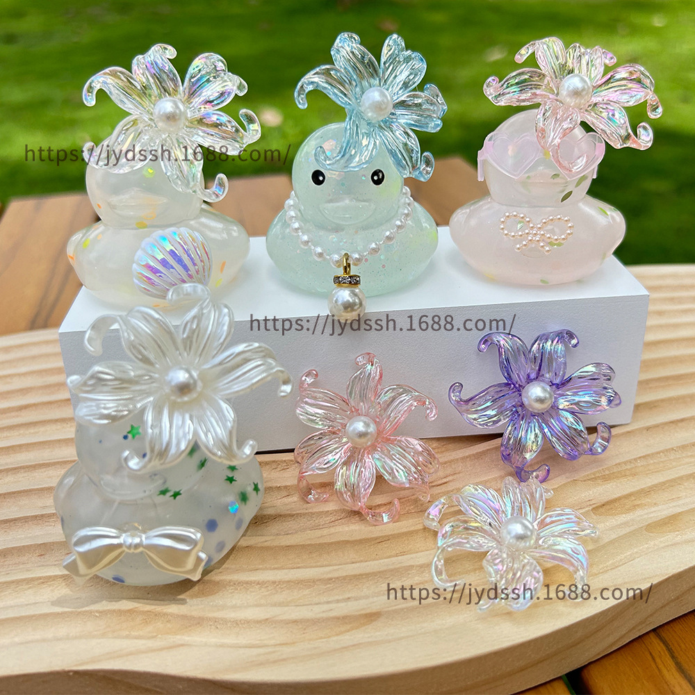 Cross-Border Little Yellow Duck Headwear Accessories, Bow Hats, Flower Hair Accessories, Glasses, Milk Tea Shop Neighborhood Little Yellow Duck Accessories