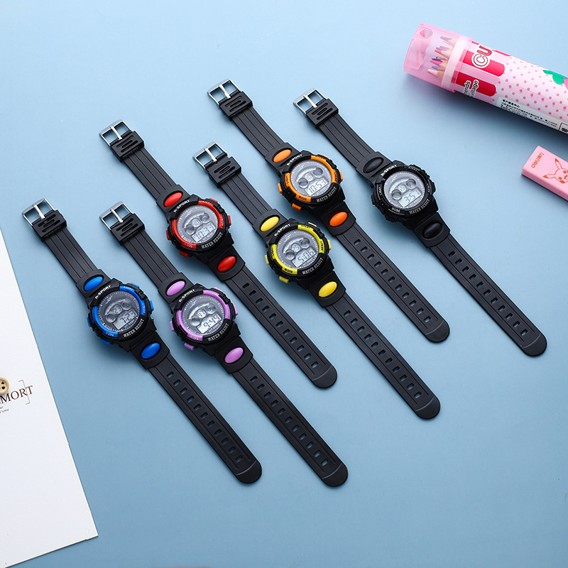 Colorful small size children's electronic watch children's cute colorful luminous sports watch fashion foreign trade supply