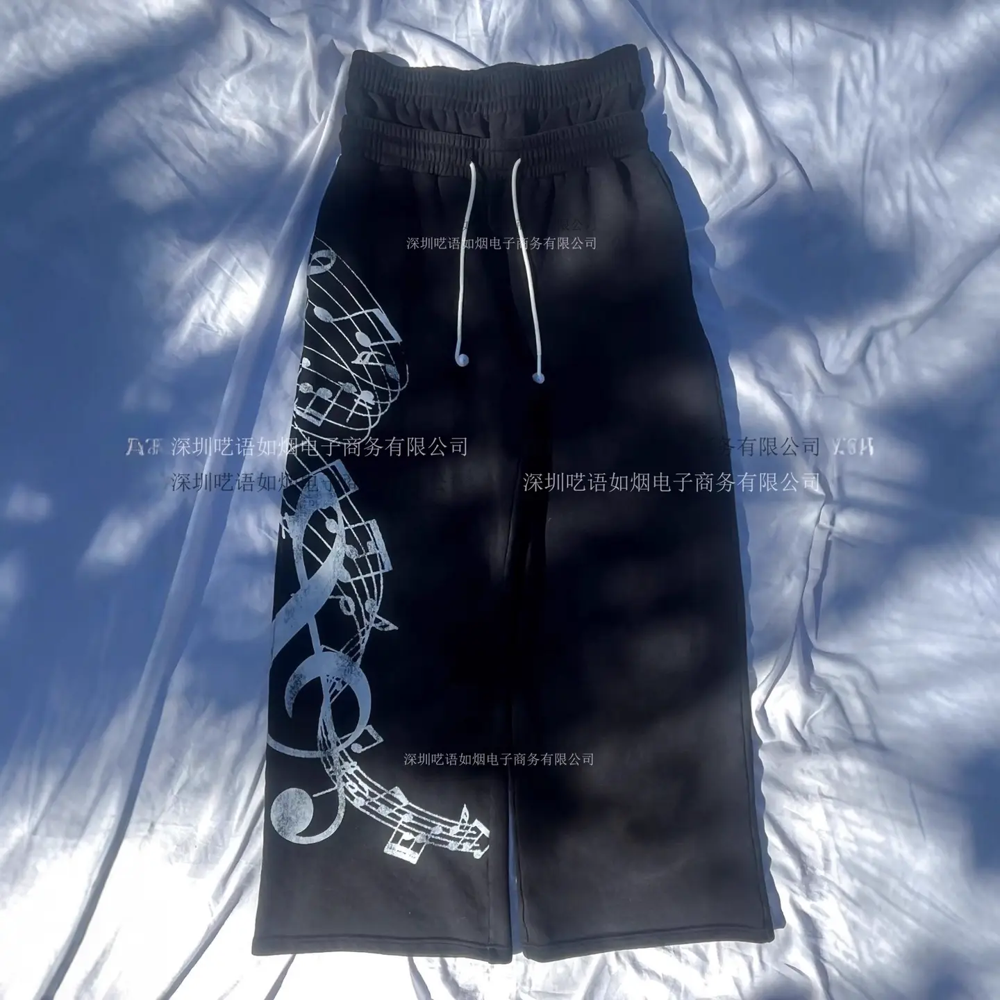European and American Cross-Border Graffiti Print Sweatshirt and Sweatpants Suit Long-Sleeved Pullover Hoodie Retro Jacket Street Wear