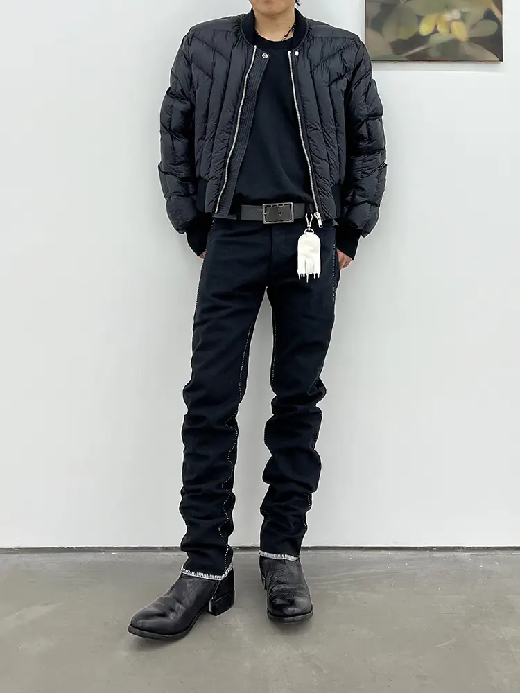 Dystopia Dark Pioneer "Dead End" Overlock Stitch 15 oz Handmade Heavyweight Jeans