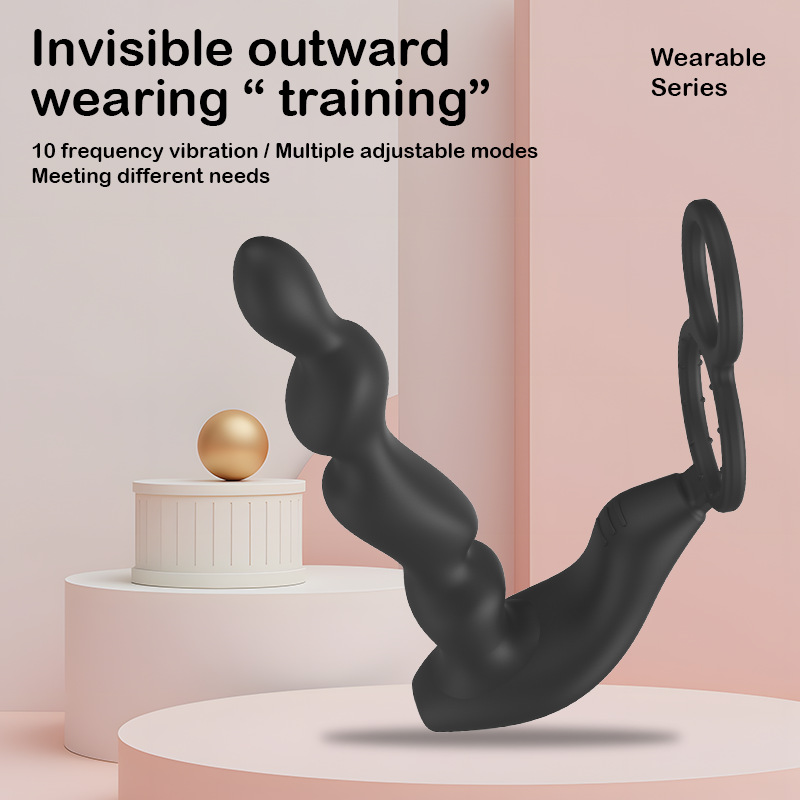 New Product Xiaomanyao 10-Frequency Vibrating Bead Male Prostate Massage Trainer Remote Control Anal Plug Sex Toy