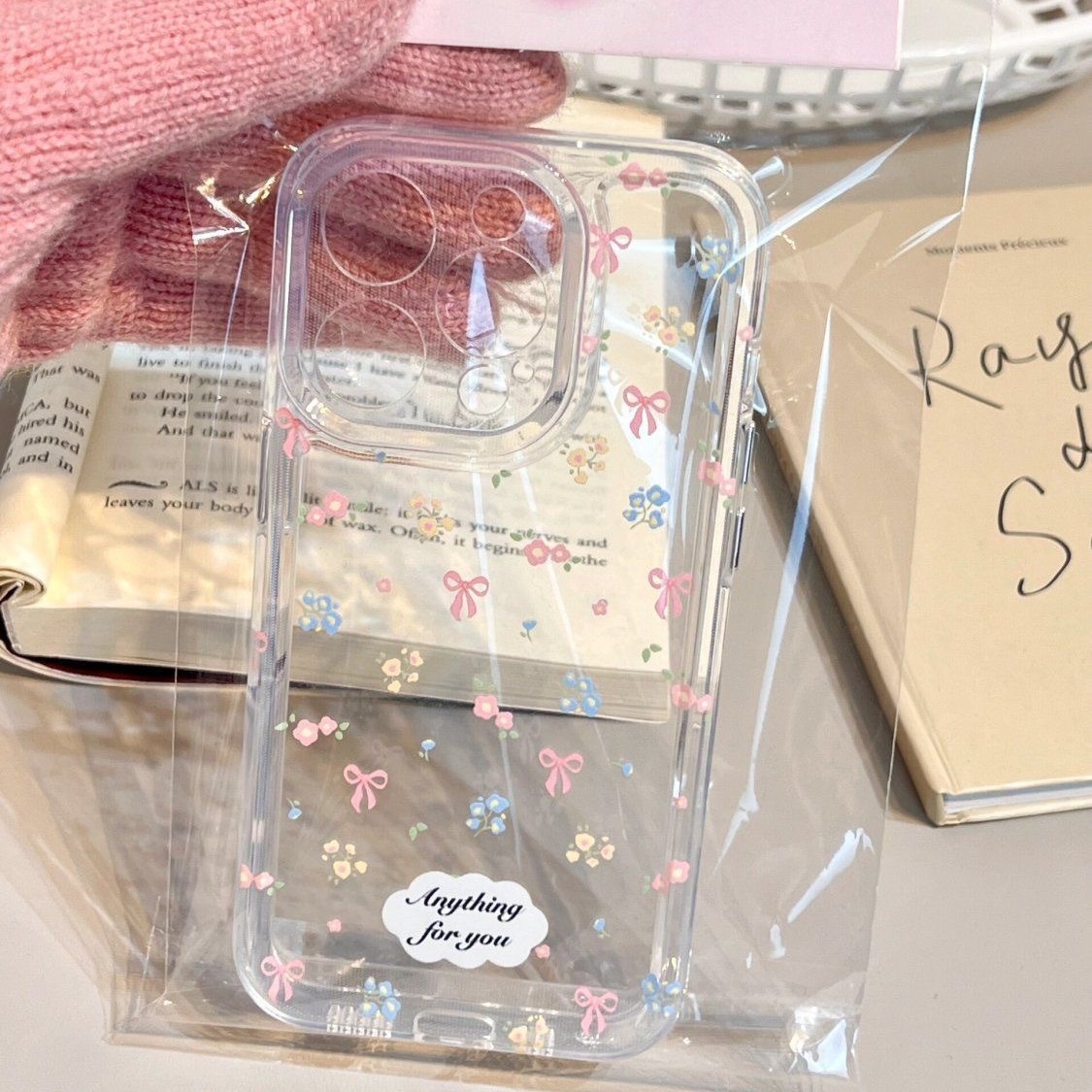 Powder bow for Apple 16/14 mobile phone case iPhone13/12/11 soft case xs/xr small fresh 78p