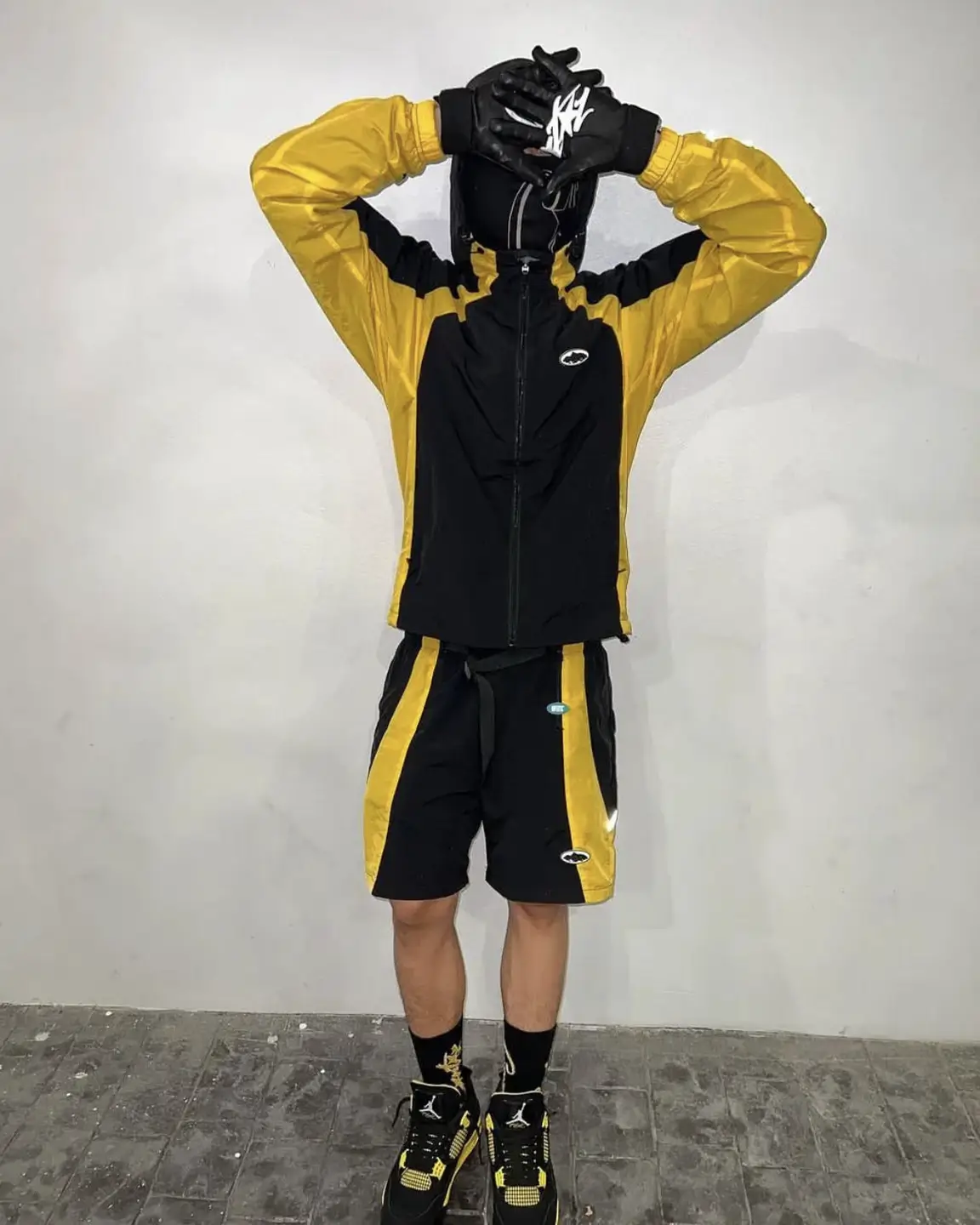 Corteiz woven trench coat shorts set UKDRIPDRILL European and American celebrity style hip-hop street casual