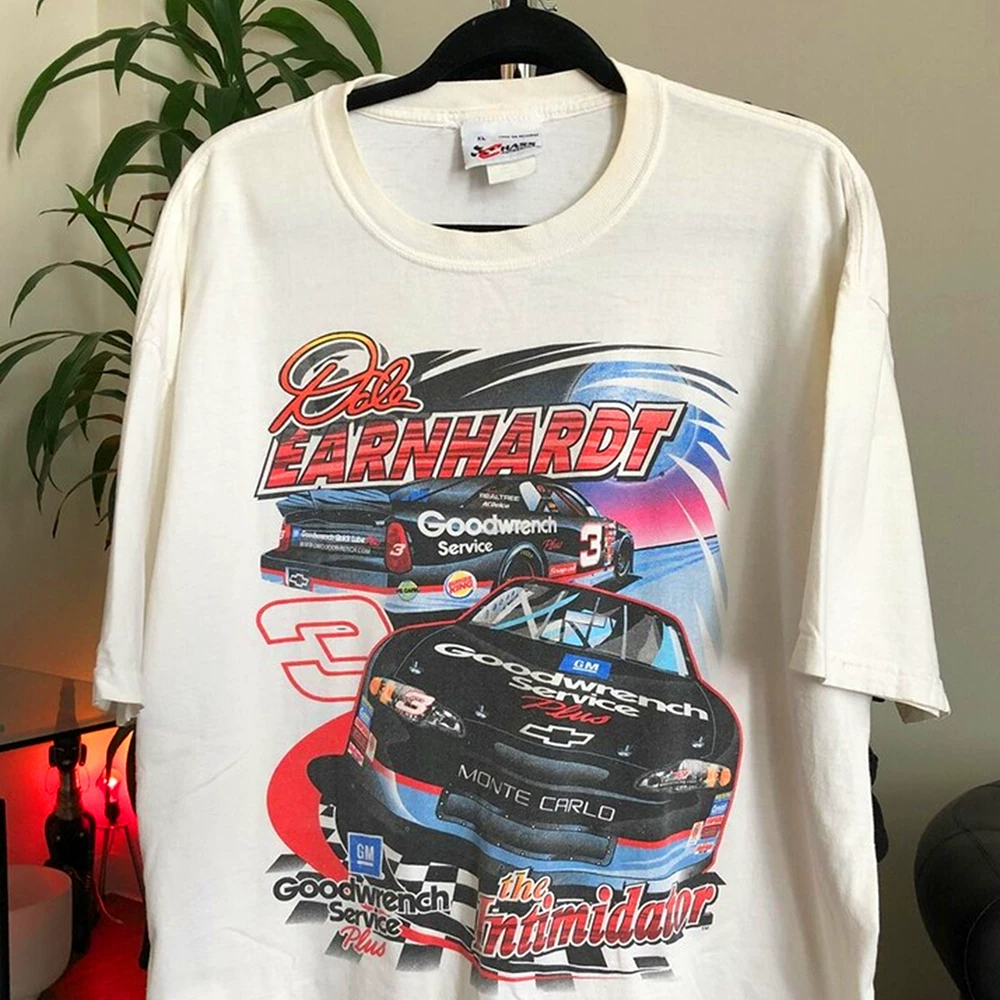 1990年代复古Vintage短袖T恤潮流DALE EARNHARDT设计 Foto QC de TAOBAO na Qualit.ly