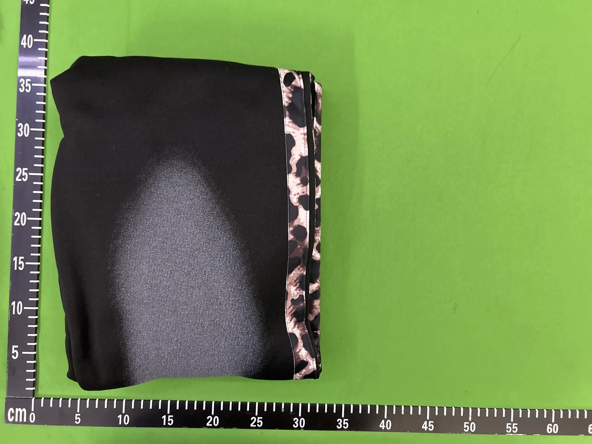 Black Leopard Print Trim Pants