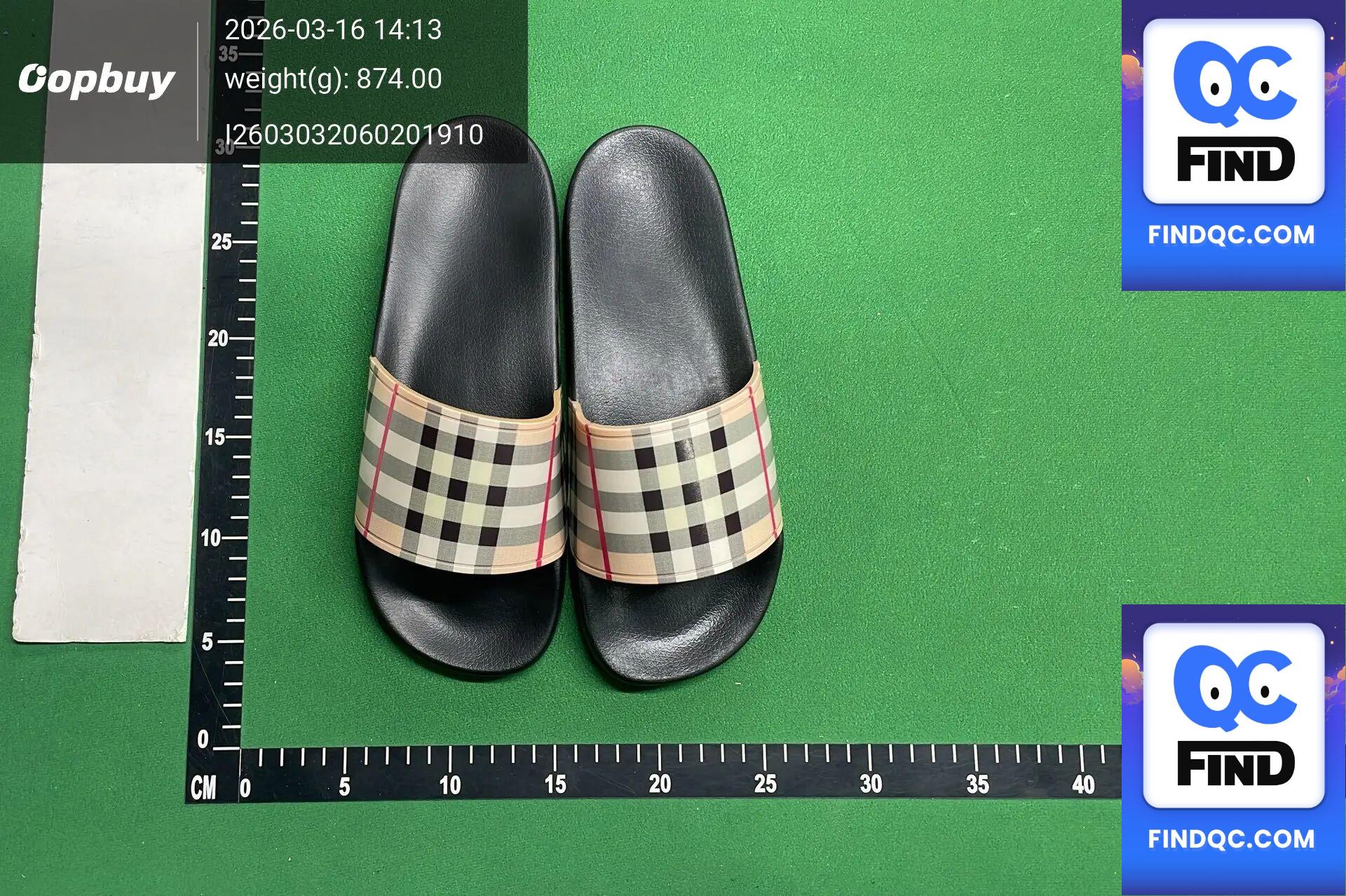 Burberry Check Slides QC