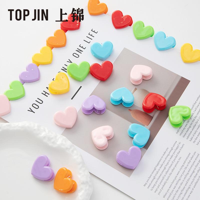 Shangjin New Love Small Clip Japanese Color Flower Packaging Decorative Clip Card Accessories DIY