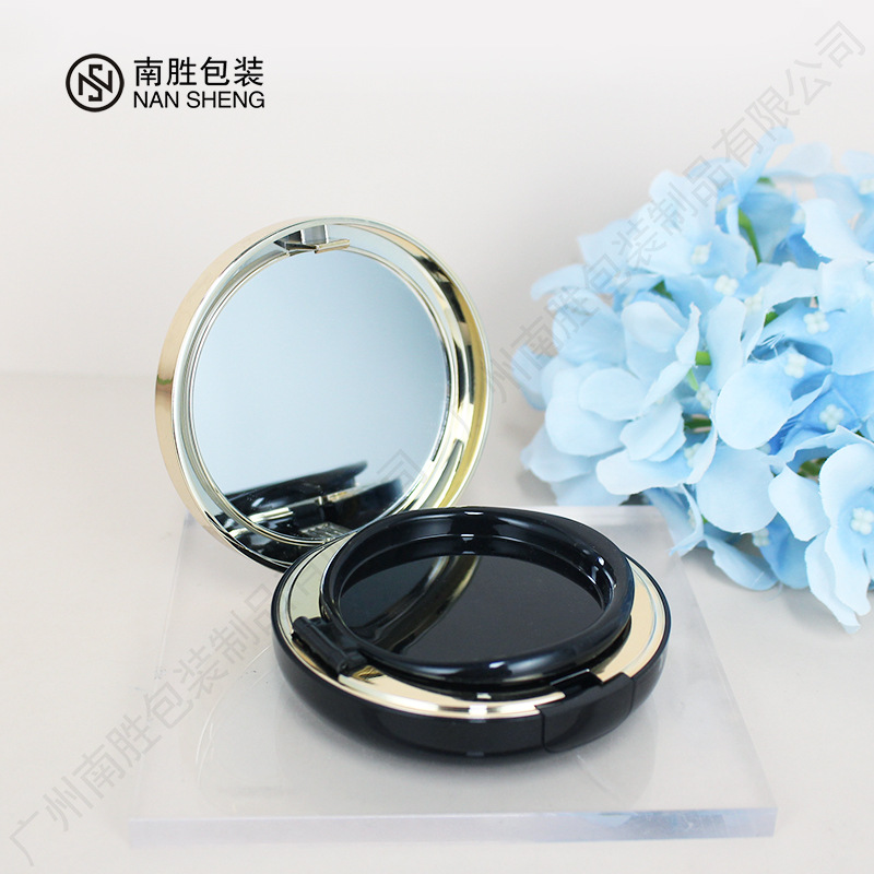 Air Cushion Box Round Press Snap Plastic abs Sub-Box Foundation Concealer CC Cream Box with Mirror