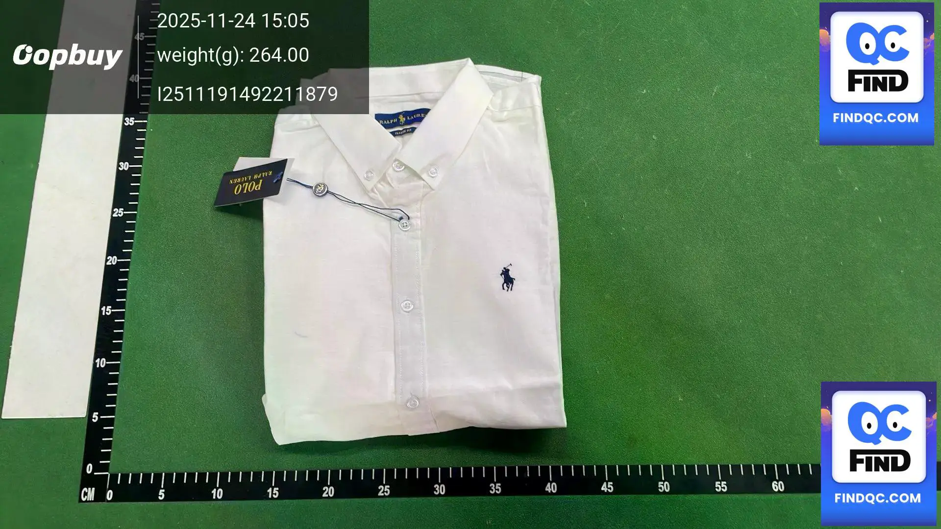 Polo Ralph Lauren white long-sleeved shirt