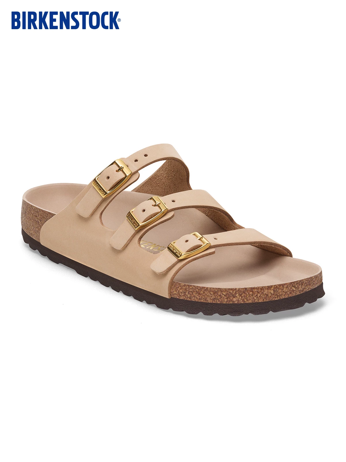 Birkenstock Birkenstock Germany Imported New Women's Suede Leather Comfortable Cork Florida Multi-Strap Slippers