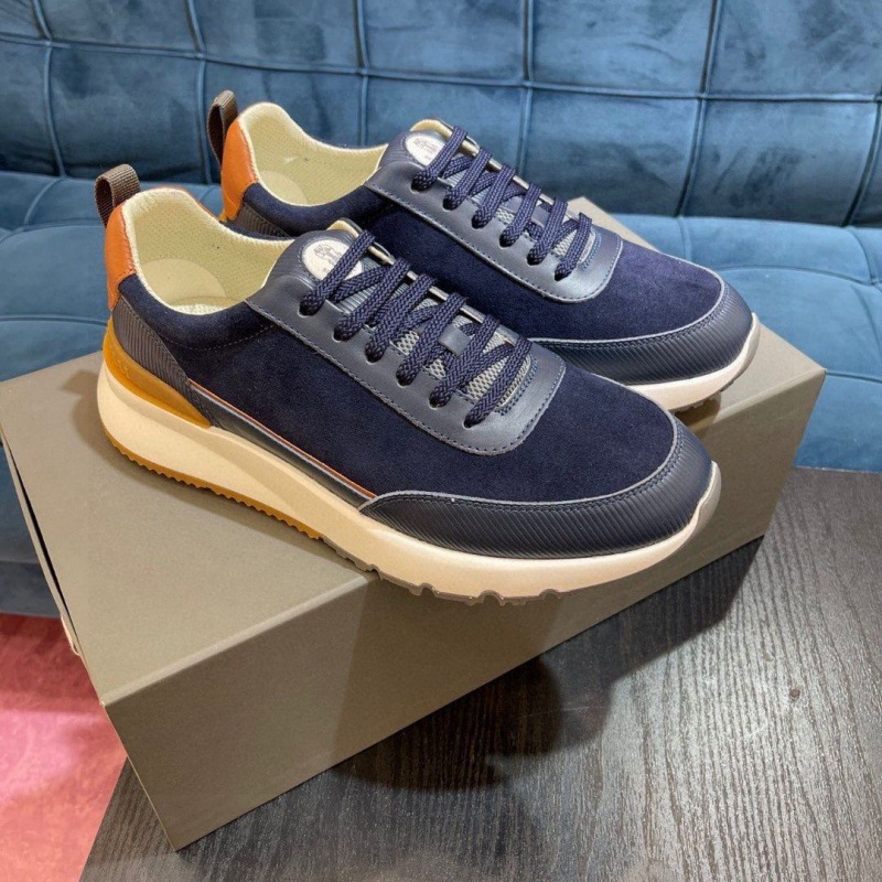 Bc New Brunello Frosted Cowhide Suede Sneakers Loafers Men's Casual Leather Shoes Luxury Trend