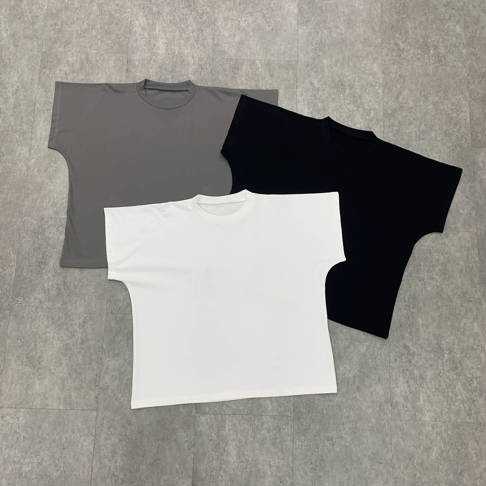 Yzy kanyeKANYE collaboration Gosha clean cut one-piece bat sleeve loose trendy brand short sleeved T-shirt for men's summer