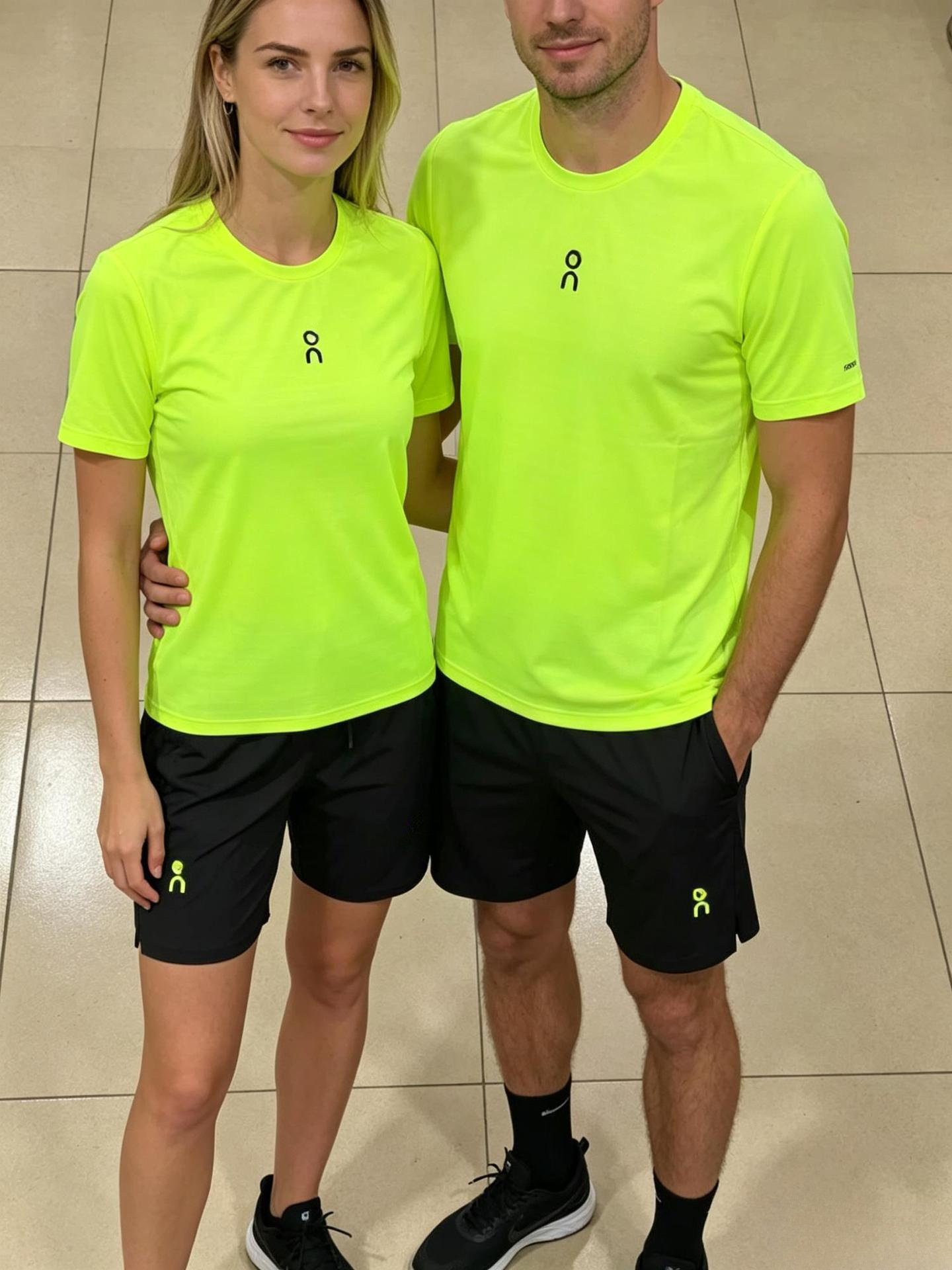 Summer Quick-Dry Sports Suit for Men and Women, Outdoor Running and Fitness Short-Sleeve Shorts Two-Piece Set, Anti-Exposure QC 照片，来自 1688 Qualit.ly