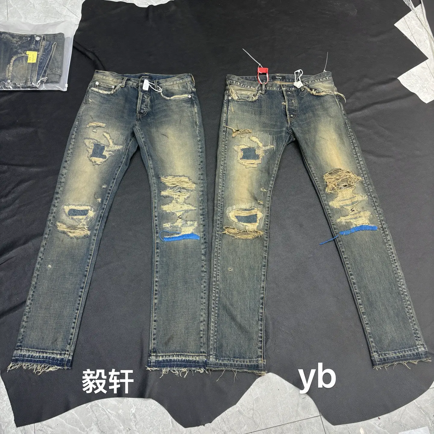 【Masterpiece】In-Stock Yi Xuan Club-Undercove 68 Blue Line Jeans