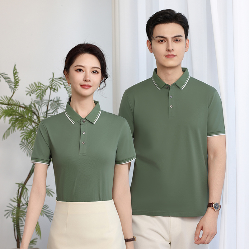 Cool Solona Lapel Polo Shirt Summer Breathable Inter-color Short-sleeve Enterprise Custom Embroidered Work Clothes Leisure Culture