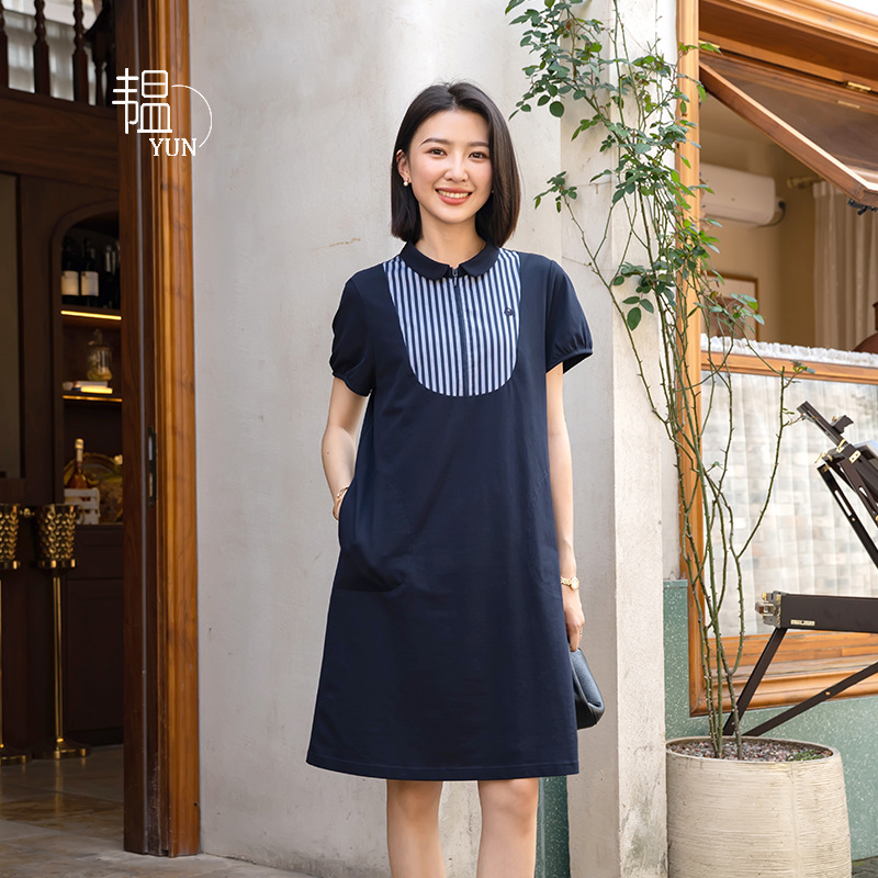Yun Yun 2026 New Summer Style Age-Reducing Dress for Women, Plus Size, Slim Fit, Elegant, High-End, Simple Black Dress