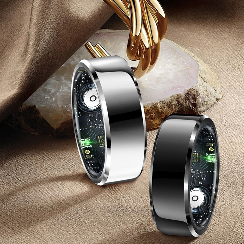 R6 Smart Ring Heart Rate Sleep Blood Oxygen Monitoring Step Counting Multi-Sport Mode Smart Ring with Charging Compartment Export
