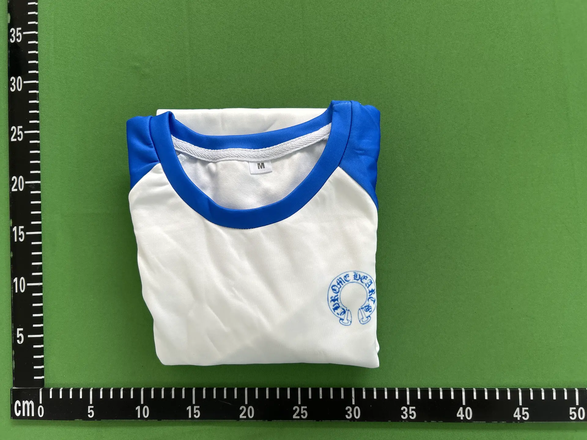 Chrome Hearts White Blue Raglan T-Shirt