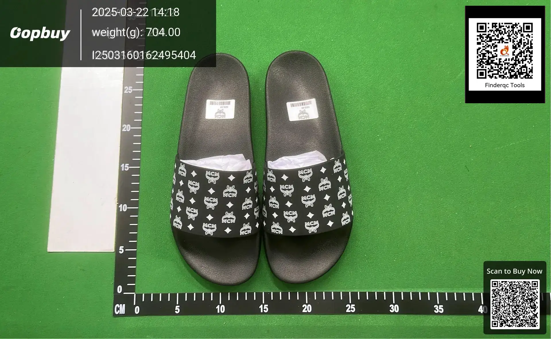 MCM Monogram Slides Black