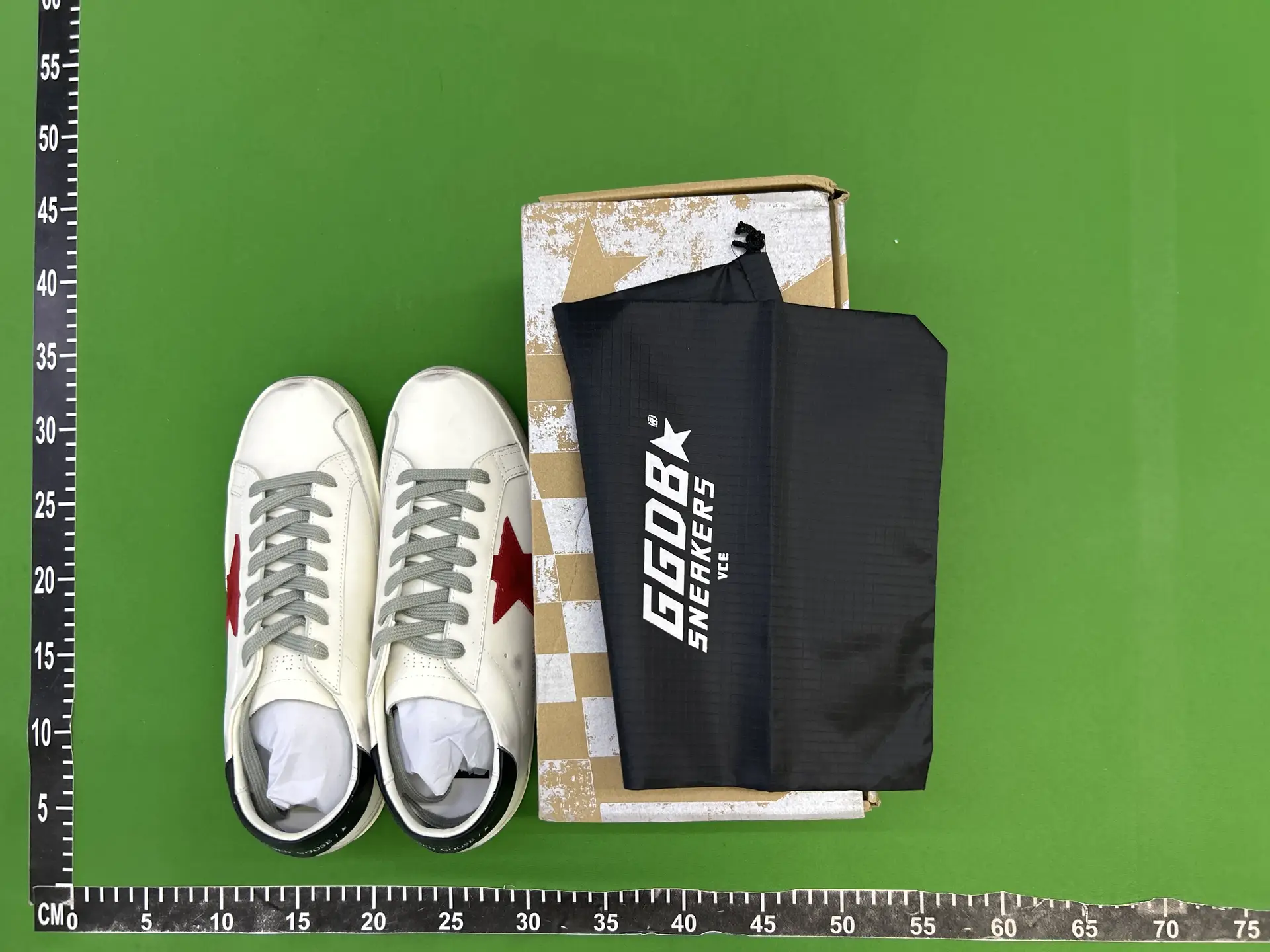 Golden Goose Superstar White Red Star