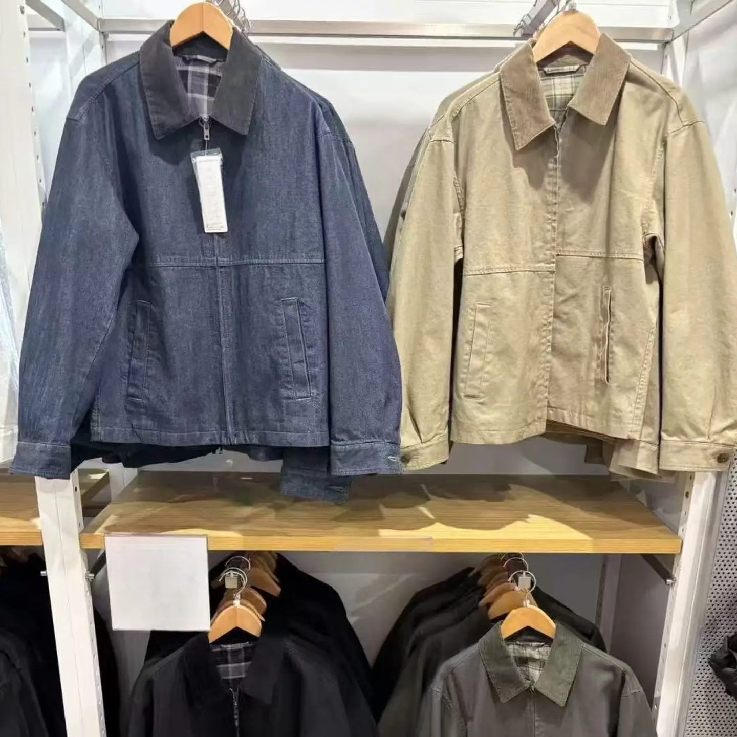 Men's and Women's Clothing Casual Zipper Short Jacket Outwear Barn Style Lapel jacket 25 New arrival E480827/478230