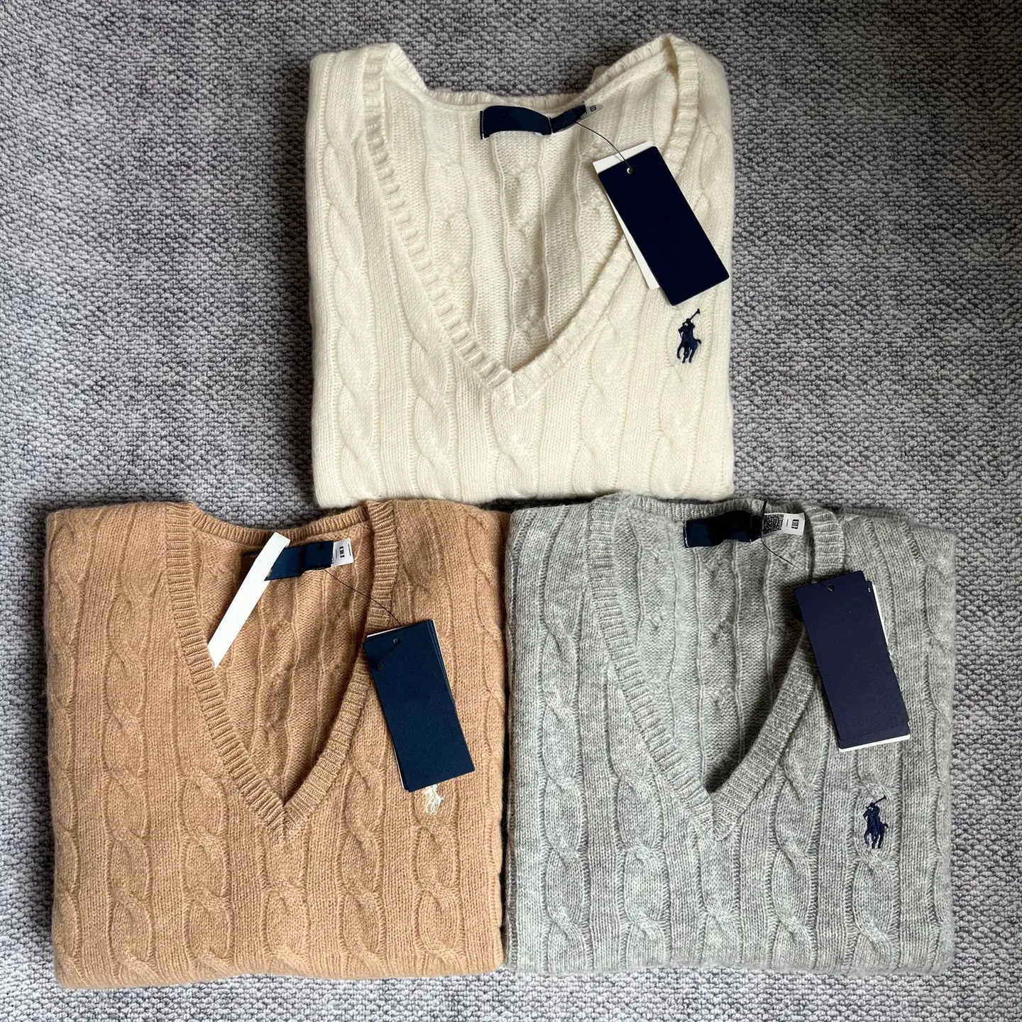High quality Scan code Ruff pony V-neck sweater twisted knit top 90 wool 10 cashmere thin and versatile