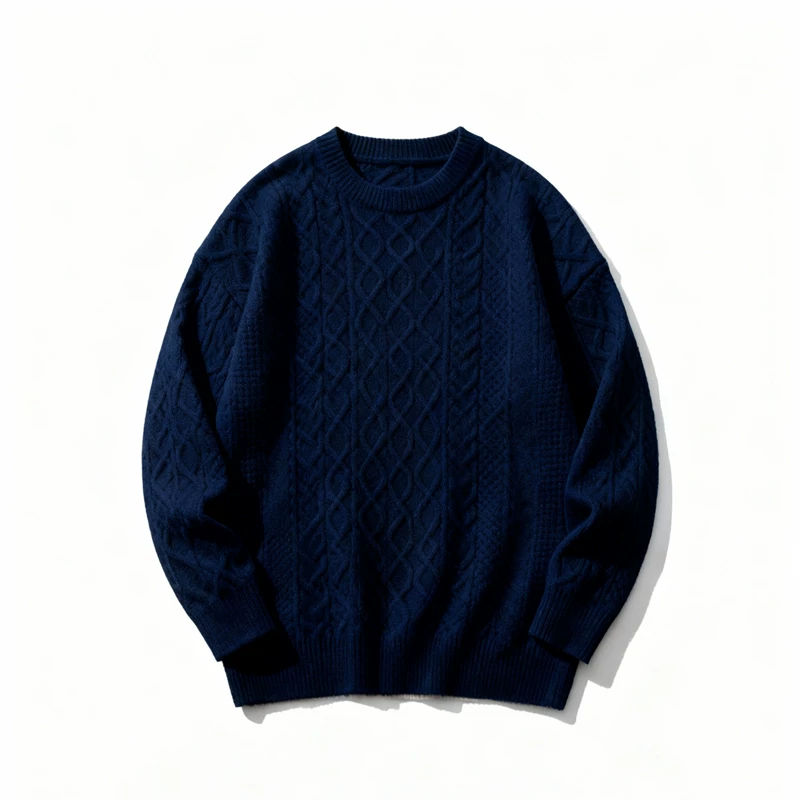 Round neck twist sweater in seven colors, men's round neck sweater A
