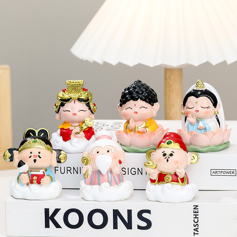 Happy Little Fairy Ornaments Living Room Office Desktop Creative Buddhist Decompression Ornaments Emotional Stability God of Wealth Buddha