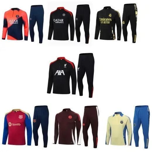 New Football Uniforms, Bazaar, Paris, Emperors, Malaysia, Ren, Ajaks, Ac Lyon Long-Sleeved Half-Pull Training Uniforms