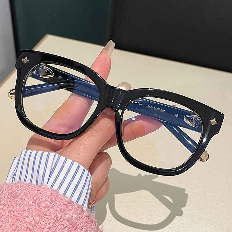 Donkey home one to one with LOGO new glasses frame plain black frame retro plate big face personality L1633 QC-foto från 1688 på Qualit.ly