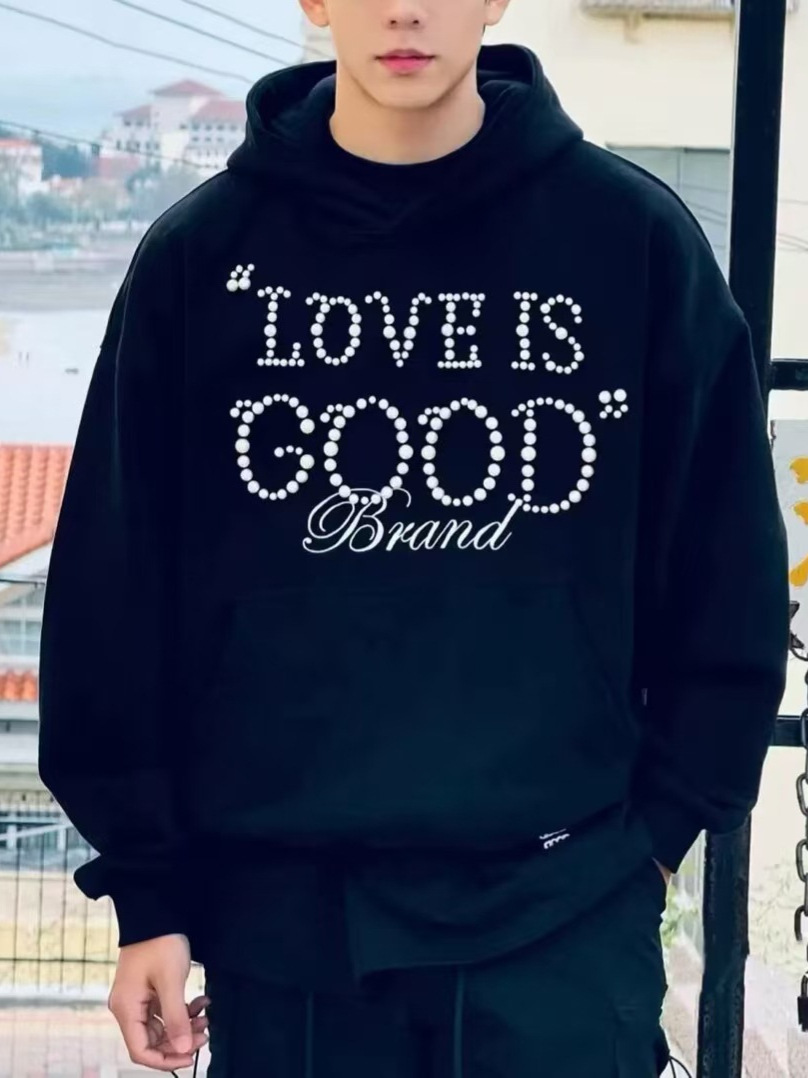 Cross-Border Spring & Fall Sweatshirt Good High-End Beaded Accessible Luxury Fashion Male and Female Couple Export European and American Hoodie Jacket