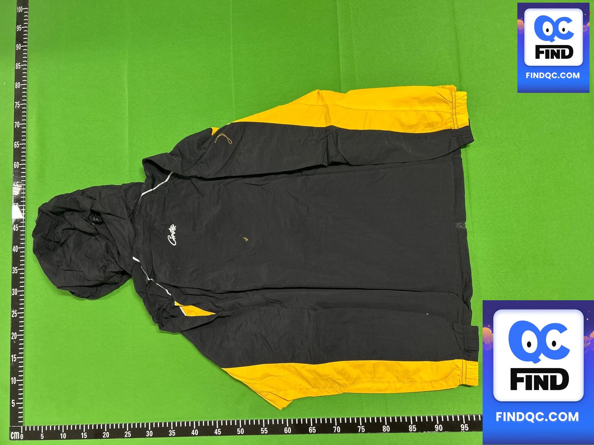 Cr拼色冲锋衣外套-黑黄拼 QC