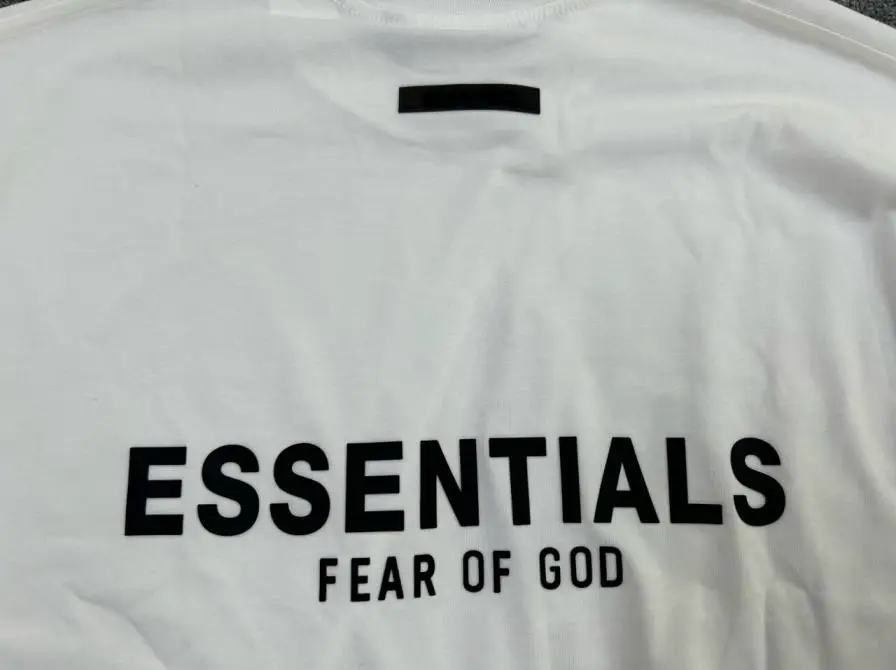 FOG compound line ESSENTIALS ZONE back double row three-dimensional silicone high street tide loose long sleeve T-shirt