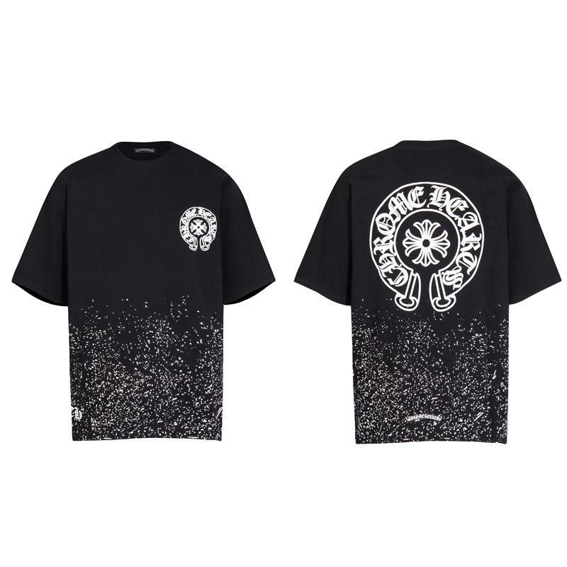 Trendy Brand S Version Crow T-Shirt Trendy Casual Spray Loose Pure Cotton Short-Sleeved Youth Selection