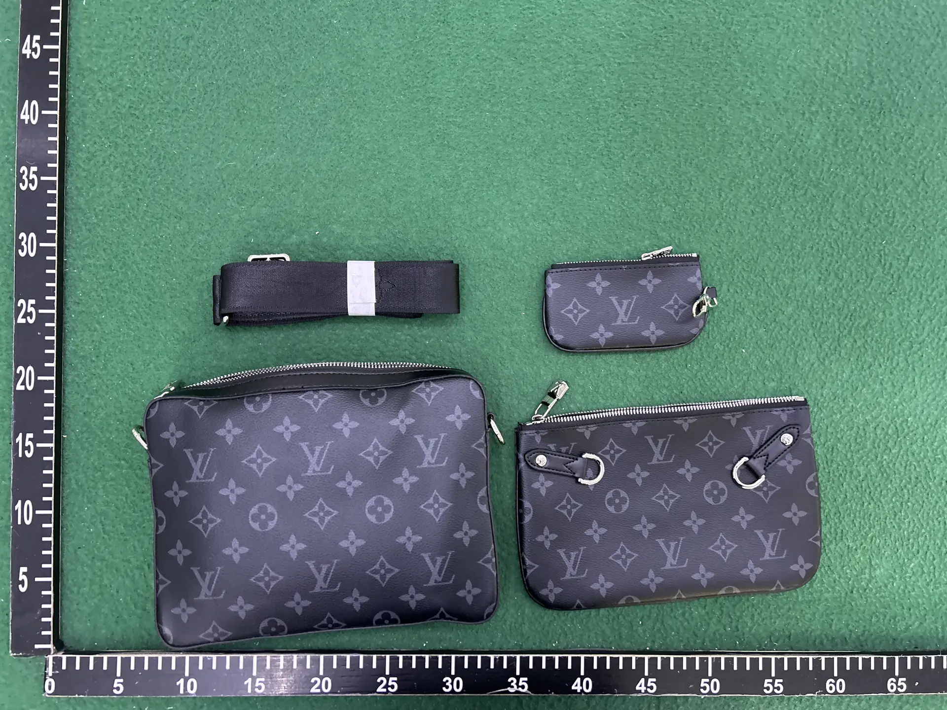 Louis Vuitton Monogram Trio Pouch Black