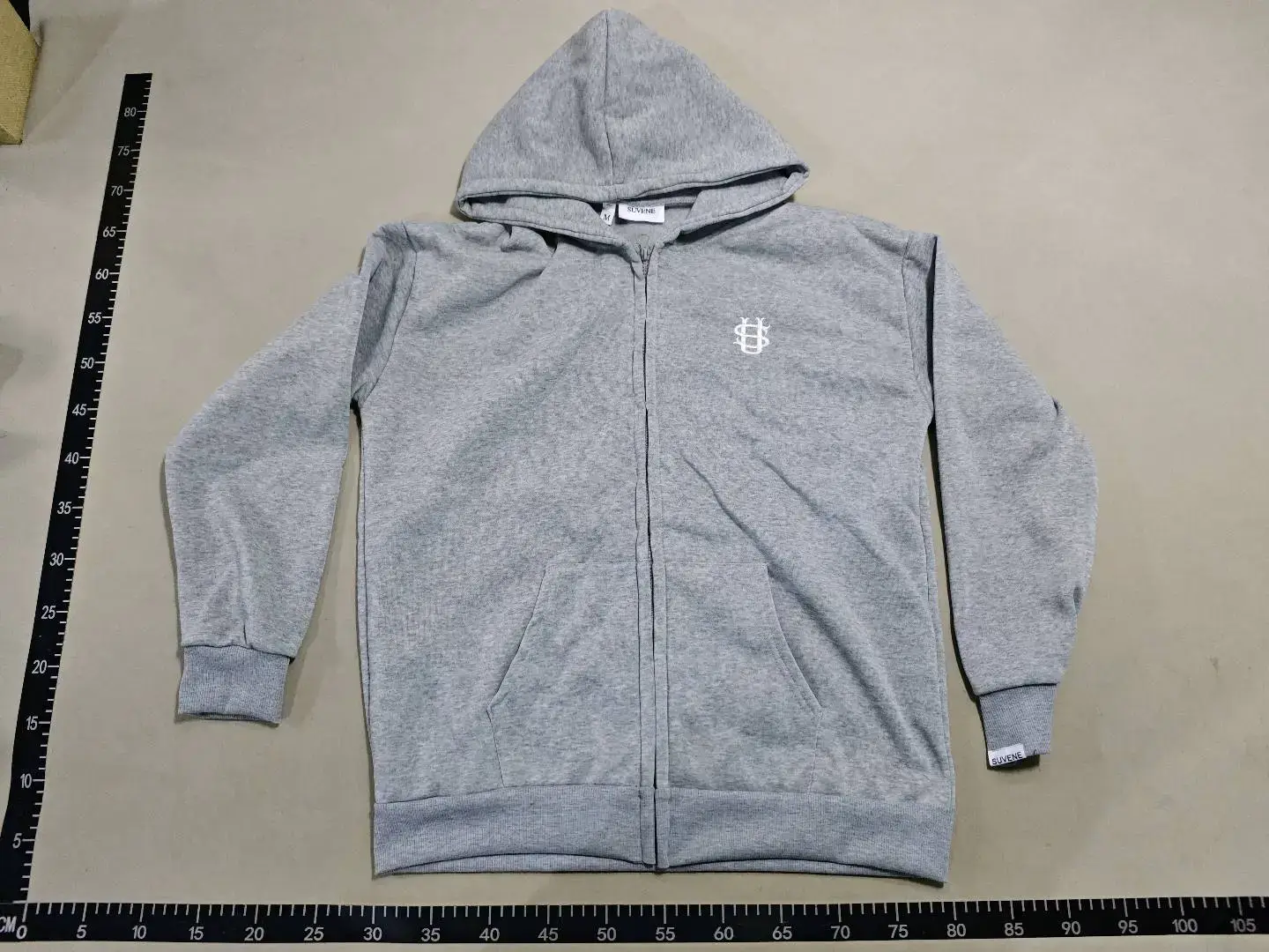 SUVENE Zip Hoodie Grey