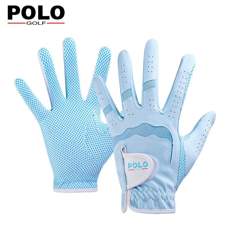 Free Shipping Polo Golf Gloves Women's Korean Style Non-Slip Gloves Silicone Non-Slip Wear-Resistant 1 Pair