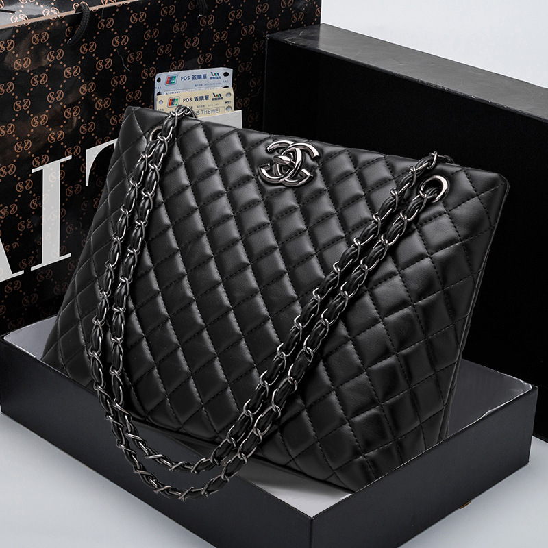 Bags for Women 2025 New K-Style Versatile Goatskin Small Fragrant Style Quilted Chain Bag Soft Leather Bucket Shoulder Crossbody Bag Foto QC de 1688 na Qualit.ly