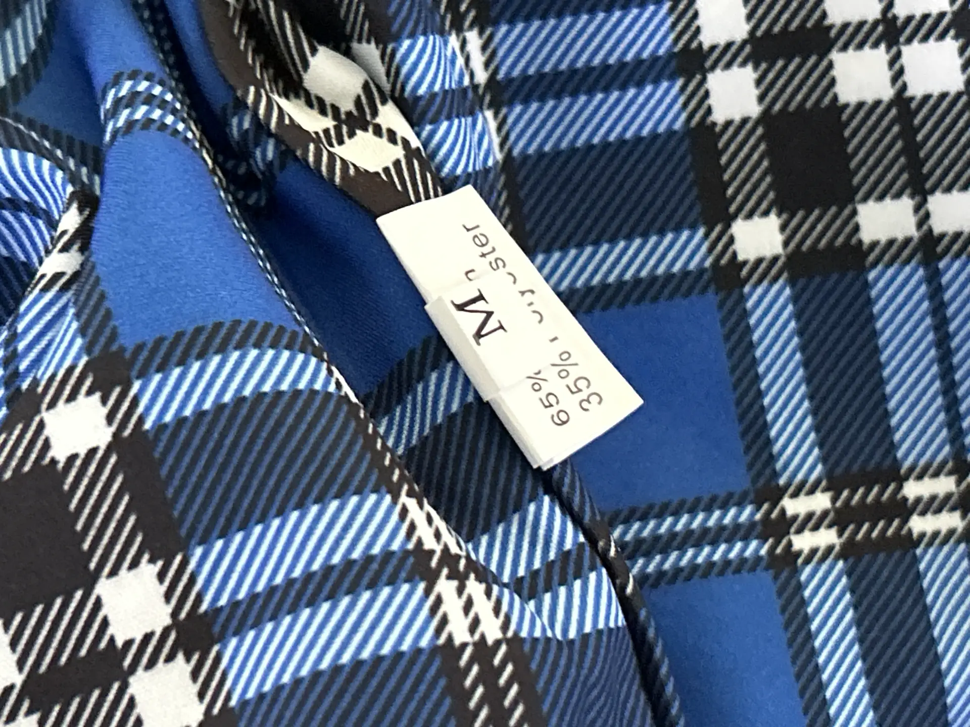 Plaid Print Shirt Blue