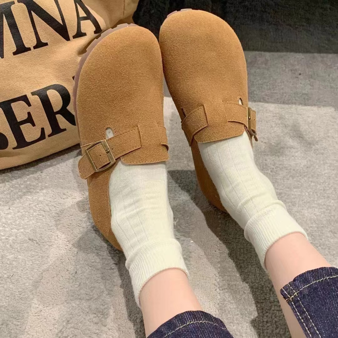 2130-3 Birkenstock Shoes with Internal Height Increase, Genuine Leather Suede, New Autumn and Winter Model, Super Popular on Instagram, Japanese Style, Flat Sole, Full Coverage