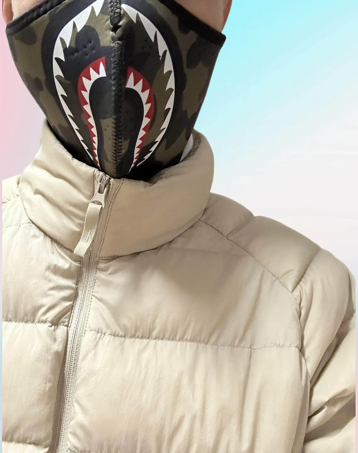 Bape Ape Camouflage Shark Mouth Mask Ape Mask Trendy Creative Personality Fashion Mask