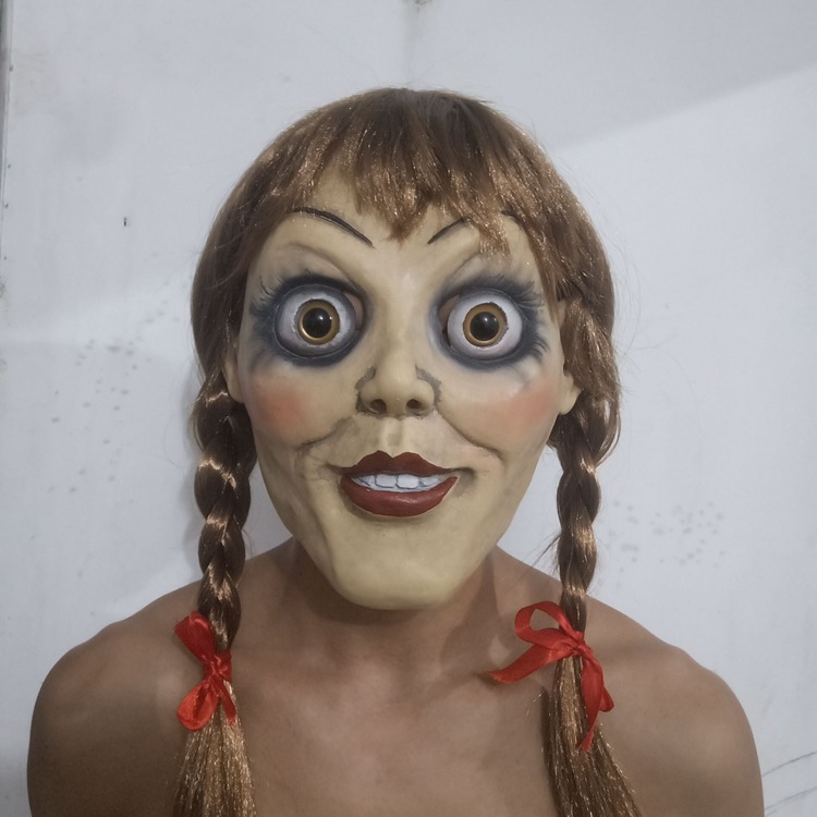 Halloween headgear cosplay ghost doll home props horror Ghost doll Annabelle Annabel mask