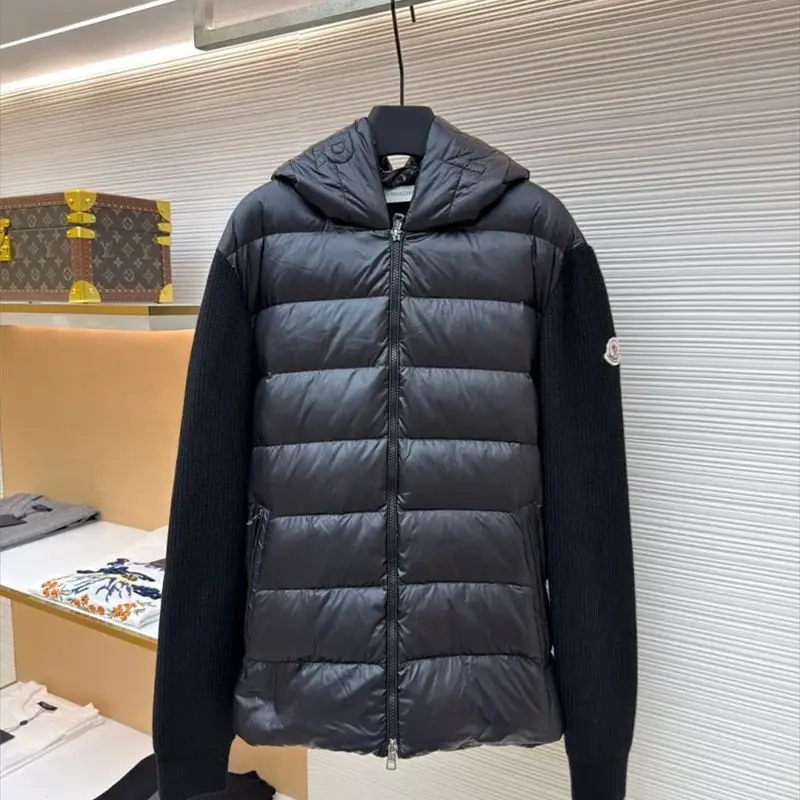 Mon Zipper hooded down jacket